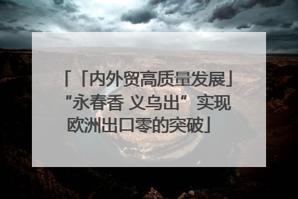 「内外贸高质量发展」“永春香 义乌出”实现欧洲出口零的突破