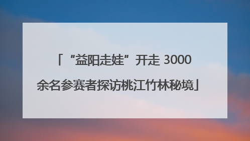 “益阳走娃”开走 3000余名参赛者探访桃江竹林秘境