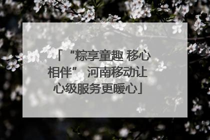 “粽享童趣 移心相伴” 河南移动让心级服务更暖心