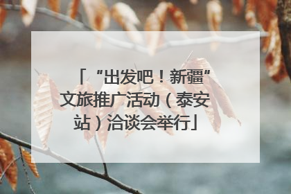 “出发吧！新疆”文旅推广活动（泰安站）洽谈会举行