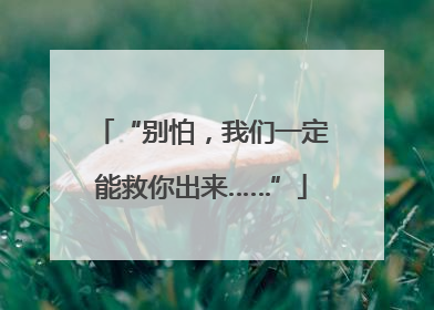 “别怕，我们一定能救你出来……”