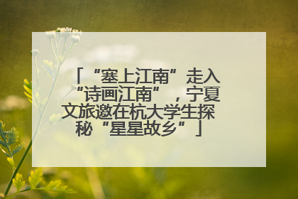 “塞上江南”走入“诗画江南”，宁夏文旅邀在杭大学生探秘“星星故乡”