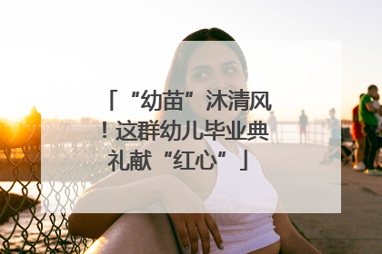 “幼苗”沐清风！这群幼儿毕业典礼献“红心”