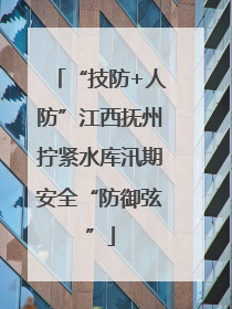 “技防+人防”江西抚州拧紧水库汛期安全“防御弦”