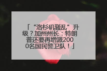 “洛杉矶骚乱”升级？加州州长：特朗普还要再增派2000名国民警卫队！