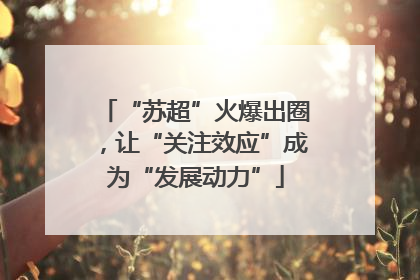 “苏超”火爆出圈，让“关注效应”成为“发展动力”
