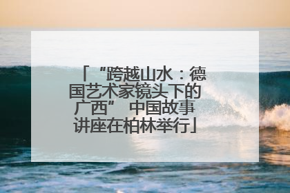 “跨越山水：德国艺术家镜头下的广西” 中国故事讲座在柏林举行