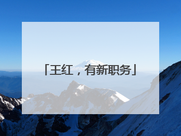 王红，有新职务