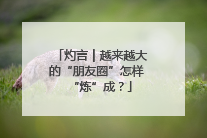 灼言｜越来越大的“朋友圈”怎样“炼”成？
