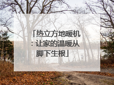 热立方地暖机：让家的温暖从脚下生根