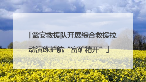 瓮安救援队开展综合救援拉动演练护航“富矿精开”