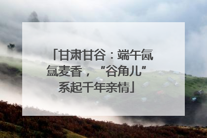 甘肃甘谷：端午氤氲麦香，“谷角儿”系起千年亲情