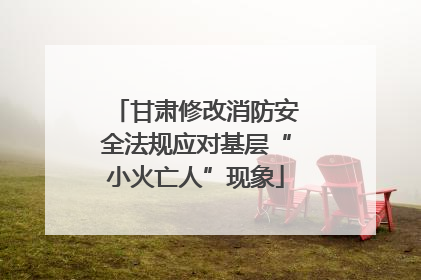 甘肃修改消防安全法规应对基层“小火亡人”现象