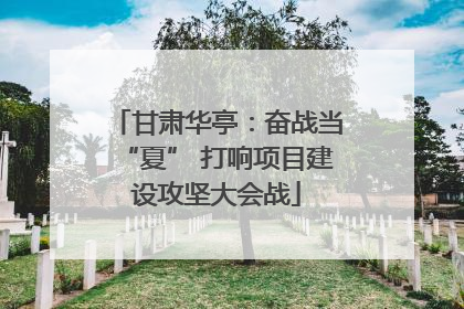 甘肃华亭：奋战当“夏” 打响项目建设攻坚大会战