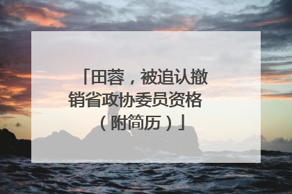 田蓉，被追认撤销省政协委员资格（附简历）