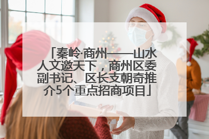 秦岭·商州——山水人文邀天下，商州区委副书记、区长支朝奇推介5个重点招商项目