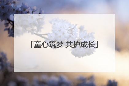 童心筑梦 共护成长
