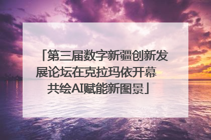 第三届数字新疆创新发展论坛在克拉玛依开幕 共绘AI赋能新图景