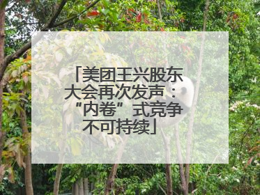 美团王兴股东大会再次发声：“内卷”式竞争不可持续