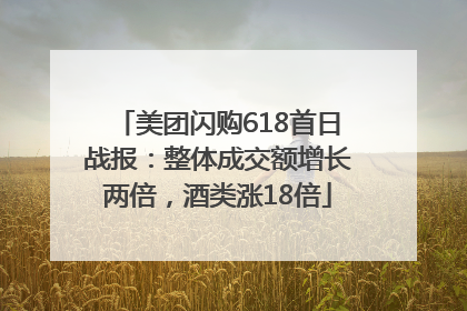 美团闪购618首日战报：整体成交额增长两倍，酒类涨18倍