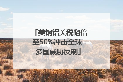 美钢铝关税翻倍至50%冲击全球 多国威胁反制