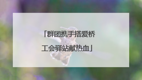 群团携手搭爱桥 工会驿站献热血