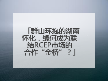 群山环抱的湖南怀化，缘何成为联结RCEP市场的合作“金桥”？