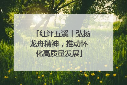 红评五溪丨弘扬龙舟精神，推动怀化高质量发展