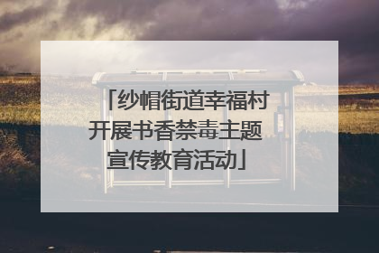 纱帽街道幸福村开展书香禁毒主题宣传教育活动
