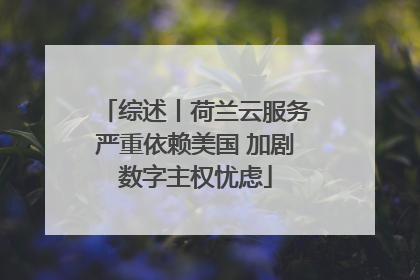 综述丨荷兰云服务严重依赖美国 加剧数字主权忧虑
