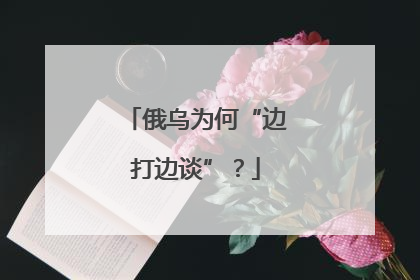 俄乌为何“边打边谈”？