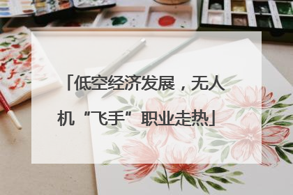 低空经济发展，无人机“飞手”职业走热