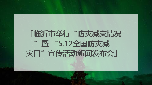 临沂市举行“防灾减灾情况”暨 “5.12全国防灾减灾日”宣传活动新闻发布会