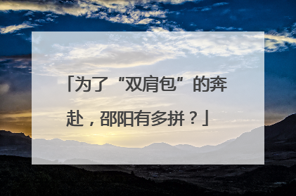 为了“双肩包”的奔赴，邵阳有多拼？