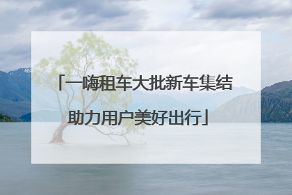 一嗨租车大批新车集结 助力用户美好出行