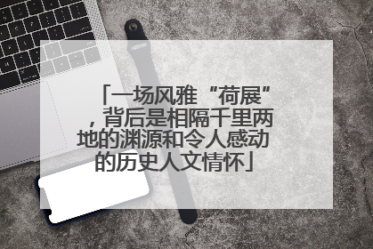 一场风雅“荷展”，背后是相隔千里两地的渊源和令人感动的历史人文情怀