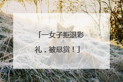 一女子拒退彩礼，被悬赏！