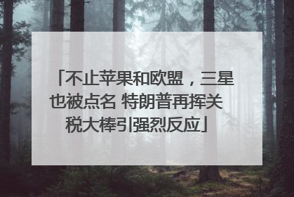 不止苹果和欧盟，三星也被点名 特朗普再挥关税大棒引强烈反应