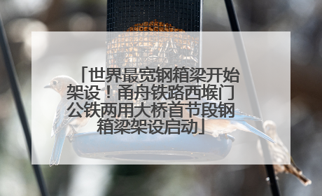 世界最宽钢箱梁开始架设！甬舟铁路西堠门公铁两用大桥首节段钢箱梁架设启动