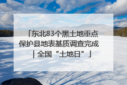 东北83个黑土地重点保护县地表基质调查完成｜全国“土地日”