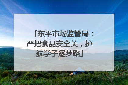 东平市场监管局：严把食品安全关，护航学子逐梦路