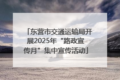 东营市交通运输局开展2025年“路政宣传月”集中宣传活动