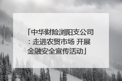 中华财险浏阳支公司：走进农贸市场 开展金融安全宣传活动