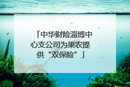 中华财险淄博中心支公司为果农提供“双保险”