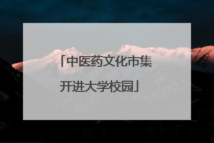 中医药文化市集开进大学校园