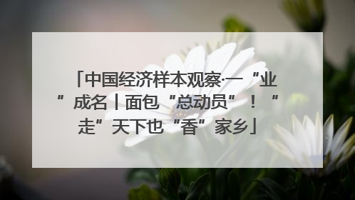 中国经济样本观察·一“业”成名丨面包“总动员”！“走”天下也“香”家乡