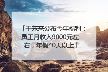于东来公布今年福利：员工月收入9000元左右，年假40天以上