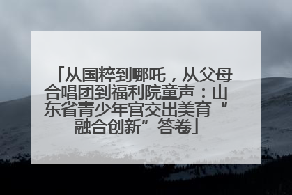 从国粹到哪吒，从父母合唱团到福利院童声：山东省青少年宫交出美育“融合创新”答卷