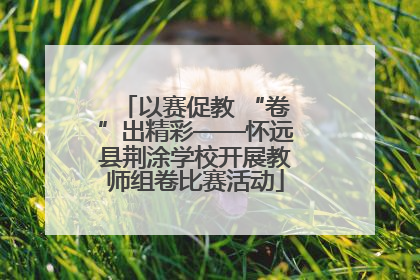 以赛促教 “卷”出精彩——怀远县荆涂学校开展教师组卷比赛活动
