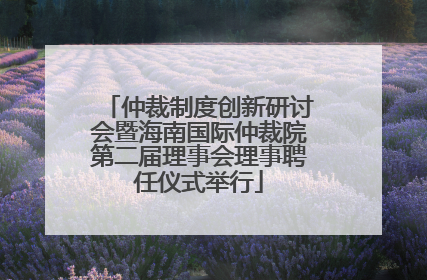 仲裁制度创新研讨会暨海南国际仲裁院第二届理事会理事聘任仪式举行
